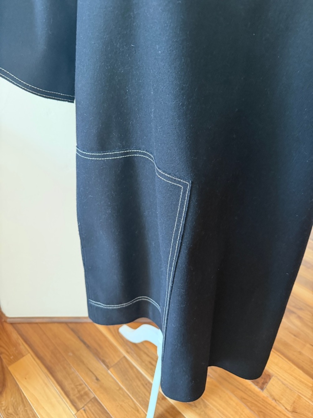 COS Black Mini Shift Dress with Contrast Stitching - Picture 3 of 8